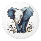 象が藪の中を突き抜ける セラミックノブ (正面)