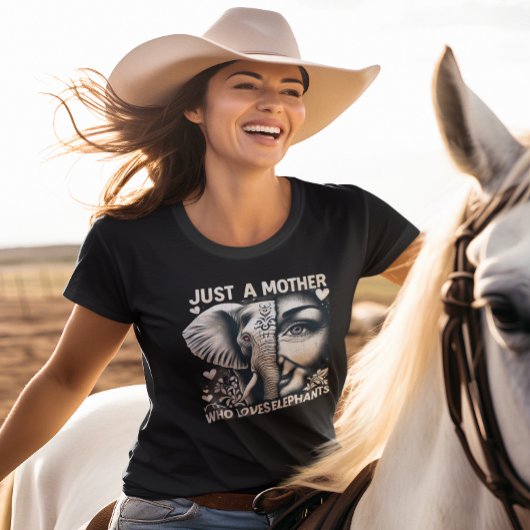 象が融合して抱き芸術的締める Tシャツ