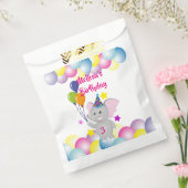 象が風船を持つ誕生日パーティー フェイバーバッグ (封をした状態)