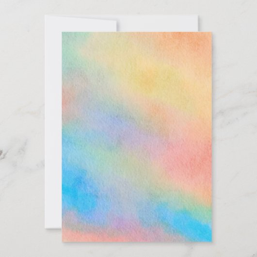 象とお洒落風船の誕生日招待状 招待状 (裏面)