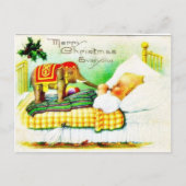 象とのクリスマスの挨拶はベビーを望みます シーズンポストカード (正面)