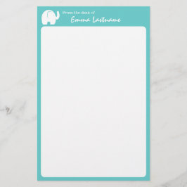 象とアクアパーソナライズされた 便箋