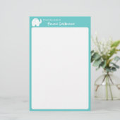 象とアクアパーソナライズされた 便箋 (スタンド正面)