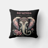 象とエレガントバライラストレーション クッション (裏面)