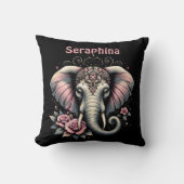 象とエレガントバライラストレーション クッション (正面)