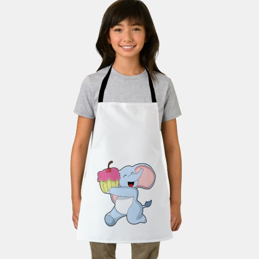 象とケーキ エプロン (インサイチュ)