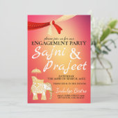 象とスカーフインディアン婚約パーティ 招待状 (スタンド正面)
