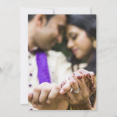 象とスカーフインディアン婚約パーティ 招待状 (裏面)