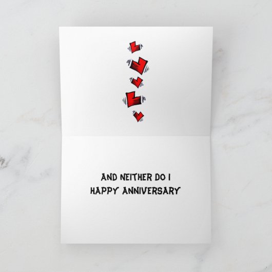 象とハート記念日 カード (内部)