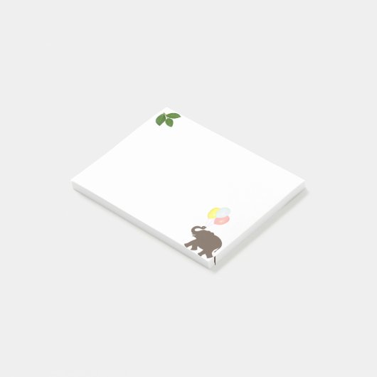 象とパーティーバルーンとローレル葉 ポストイット (アングル)