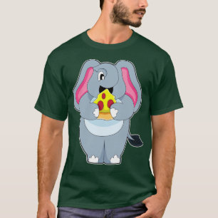 象とピザ Tシャツ