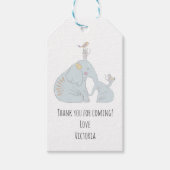 象とベビーメッセージカード ギフトタグ (正面)