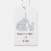 象とベビーメッセージカード ギフトタグ (裏面)