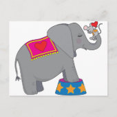 象とマウス ポストカード (正面)