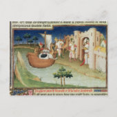 象とラクダが到着したマルコポーロ ポストカード (正面)