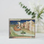 象とラクダが到着したマルコポーロ ポストカード (スタンド正面)