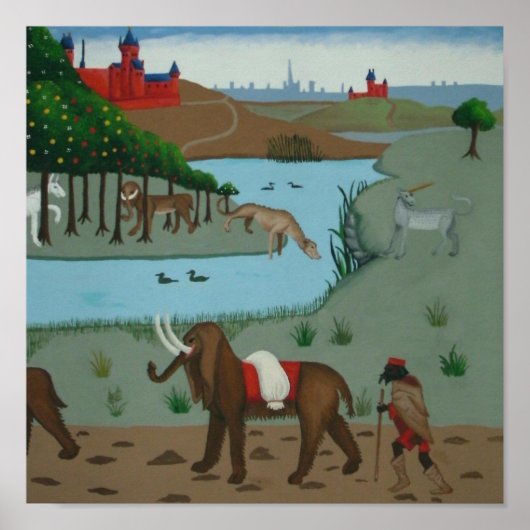 象と一角 ポスター (正面)