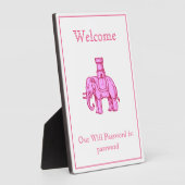 象と城のWifiパスワード フォトプラーク (側面)