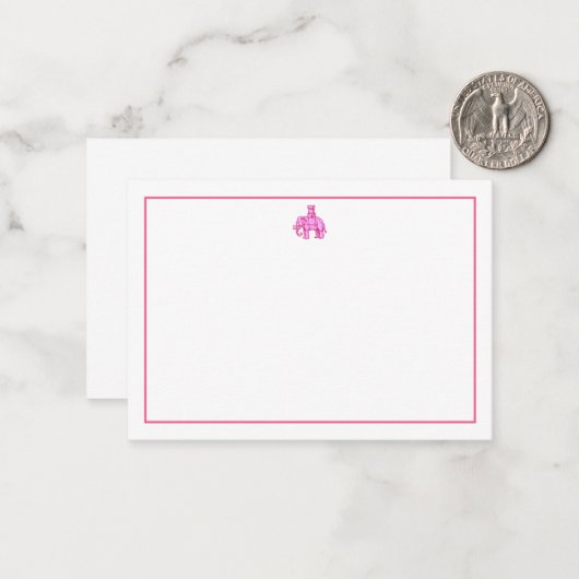 象と城 ノートカード (正面/裏面インサイチュ)