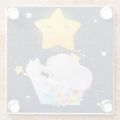 象と子猫ガラスコースター ガラスコースター (裏面)