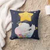 象と子猫 クッション (ブランケット)