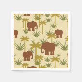 象と手のひらが迷彩を放つ スタンダードカクテルナプキン (正面)