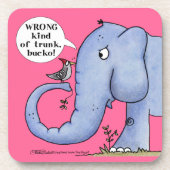 象と木のペッカーの誤解 コースター (正面)