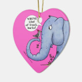 象と木のペッカーの誤解 セラミックオーナメント (左)