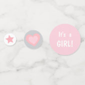 象と母の女の子の赤ちゃんシャワー コンフェッティ (正面)