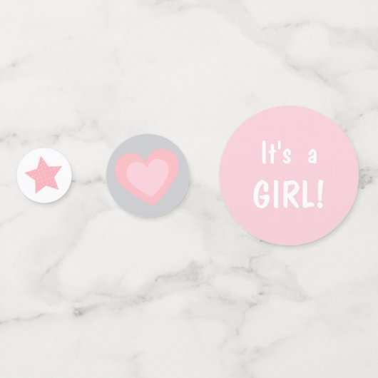 象と母の女の子の赤ちゃんシャワー コンフェッティ (正面)