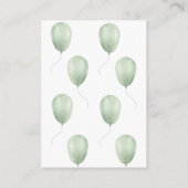 象と気球ピーナッツの数を推測 エンクロージャーカード (裏面)