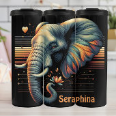 象と白熱［赤熱］光を放つフローラアクセント タンブラー