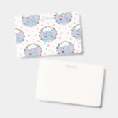 象と花の入れ墨 バッジ (正面＆裏面)