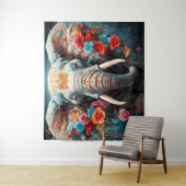 象と花 タペストリー (インサイチュ)