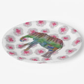 象と花 ペーパープレート (アングル)