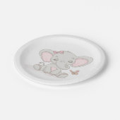 象と蝶の紙プレート ペーパープレート (アングル)