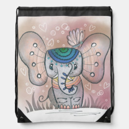 象と蝶 ナップサック