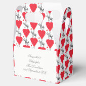 象と赤いハート結婚の フェイバーボックス (オープン)