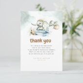 象と飛行機ヴィンテージかわいい感謝 サンキューカード (スタンド正面)