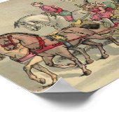 象と馬をサーカス ポスター (角)