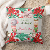 象と鹿のカスタマイズ文字と名前20「X20」 クッション (ブランケット)