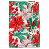 象と鹿のカスタマイズ文字と名 ミディアムペーパーバッグ (裏面)