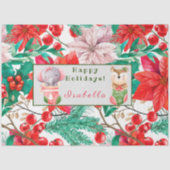 象と鹿のカスタマイズ文字と名 薄葉紙 (正面)