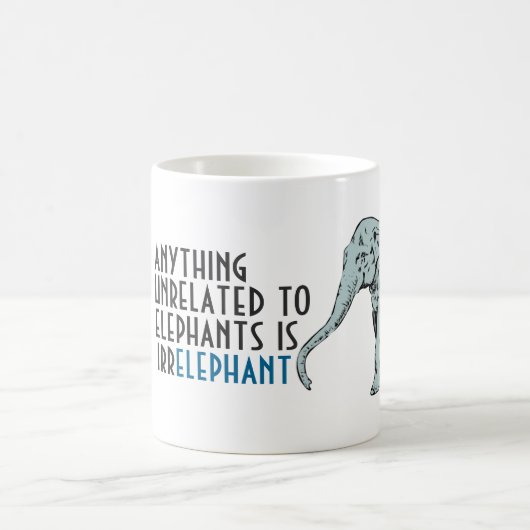 象に無関係な何でもirrelephantマグです コーヒーマグカップ (中央)