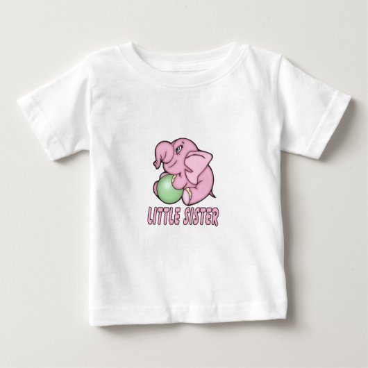象のおもちゃの妹 ベビーTシャツ (正面)