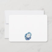 象のお洒落きらめく小さな星の赤ちゃんシャワー サンキューカード (裏面)