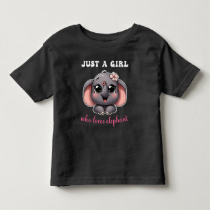 象のかわいい象を愛しているだけの少女 トドラーTシャツ