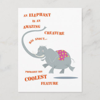 象のはがき ポストカード