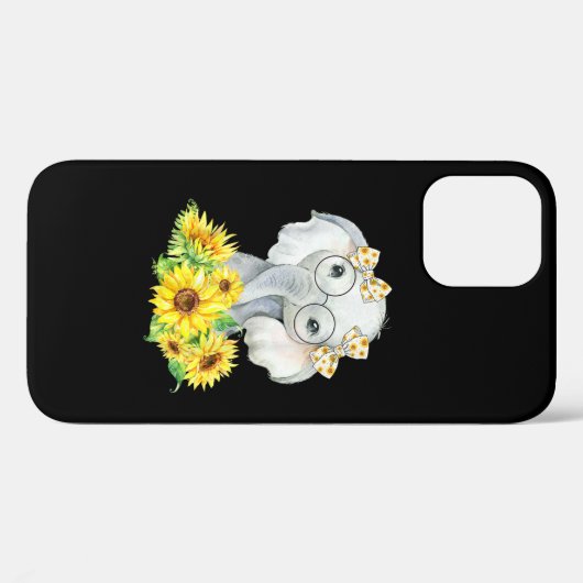 象のひまわりプレゼント Case-Mate iPhoneケース (裏面 (横))