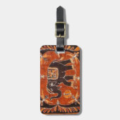 象のろうけつ染め ラゲッジタグ (正面縦)